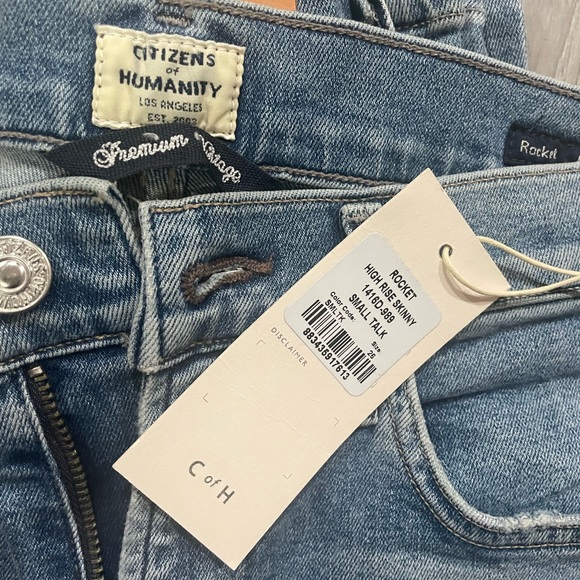 NWT Citizens of Humanity Sculpt Rocket High Rise Skinny 26 Small Talk NEW - Picture 5 of 7
